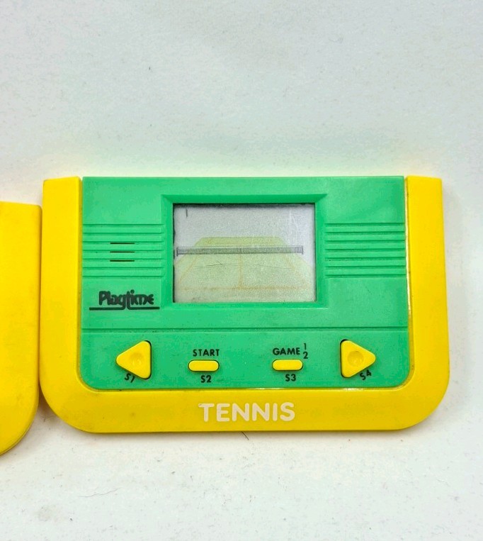 2 Vintage Playtime Handheld Games 1988 Tennis and Challenger