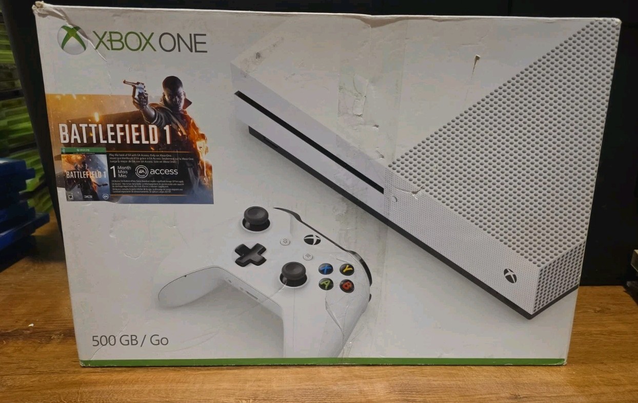 Xbox One Console 500gb With Controller All Cables! Original Box With Battlefield