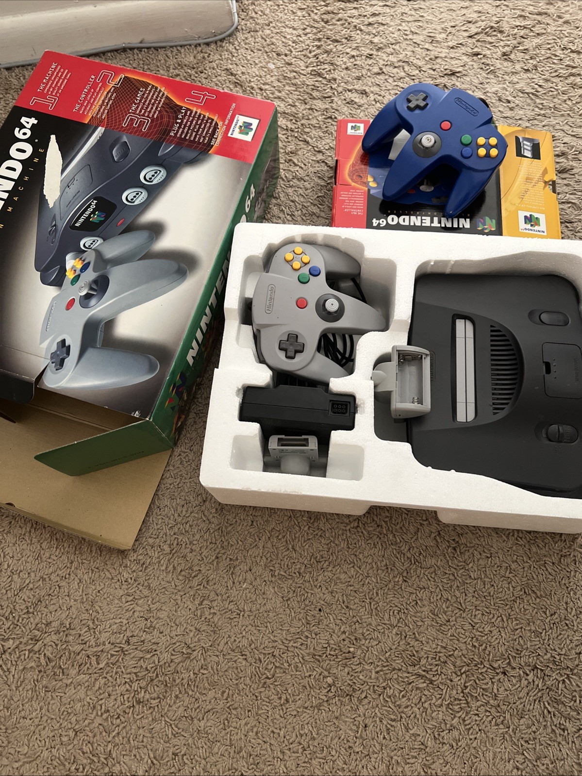 🔥RARE NINTENDO 64 CONSOLE BUNDLE CLEAN TESTED! FAST SHIP 🚀 OG CLASSIC 90s VIBE