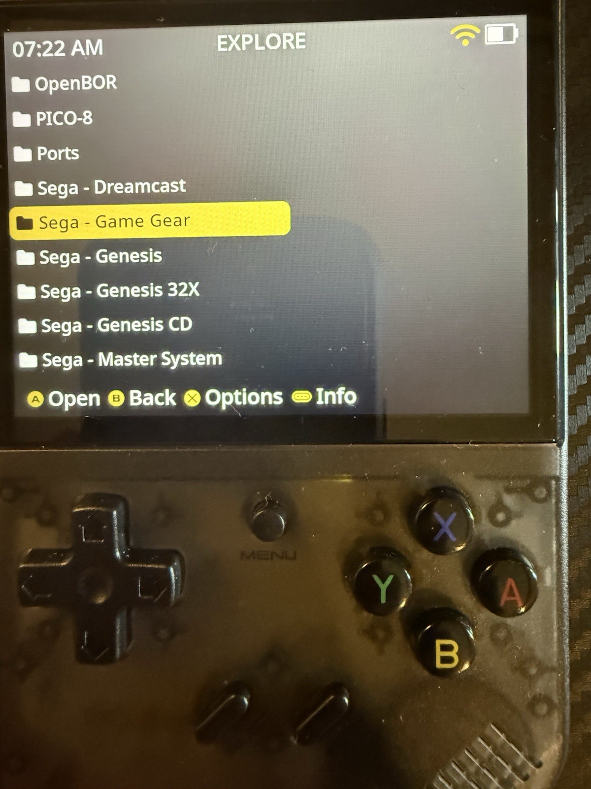 RG35XX Plus | Dual 32+256GB muOS Jacaranda | Black Transparent | Power On & Play