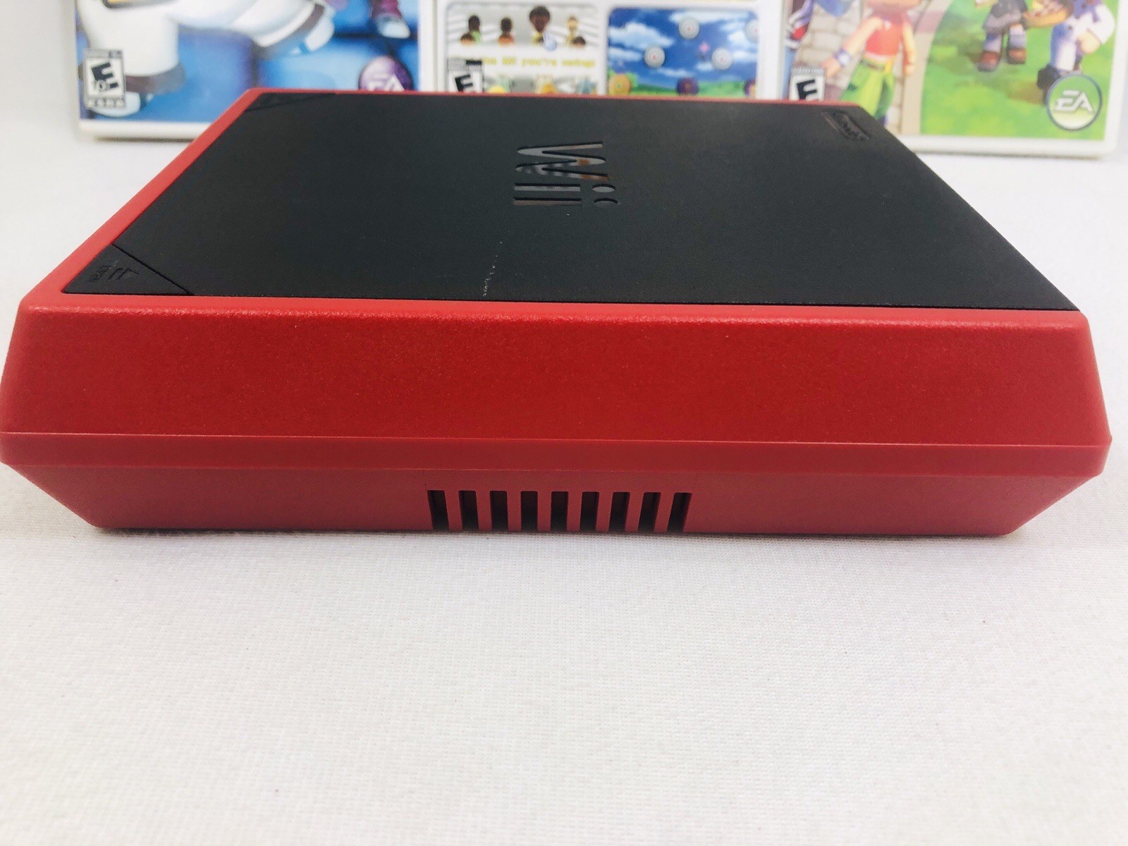 Nintendo Wii RVL-201 Mini Red + 3 Games Cords & Controller Tested Working Read
