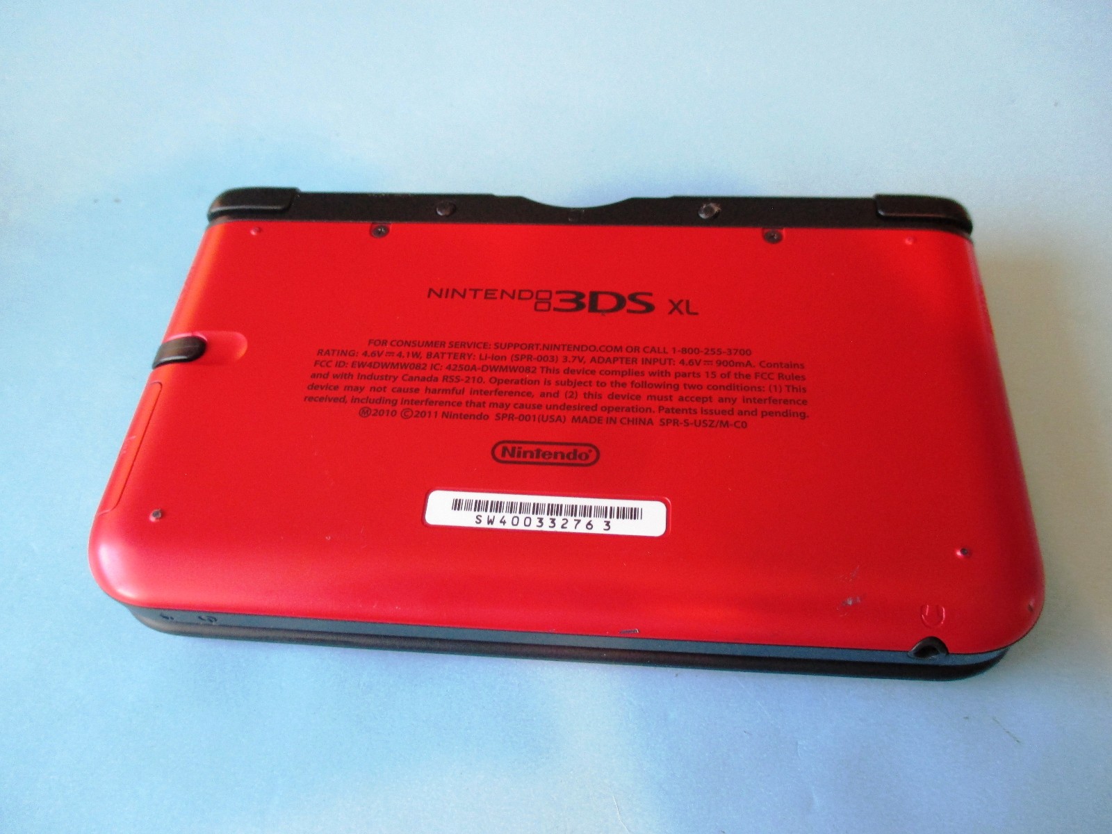 Nintendo 3DS XL Red System w/Charger FREE Shipping!