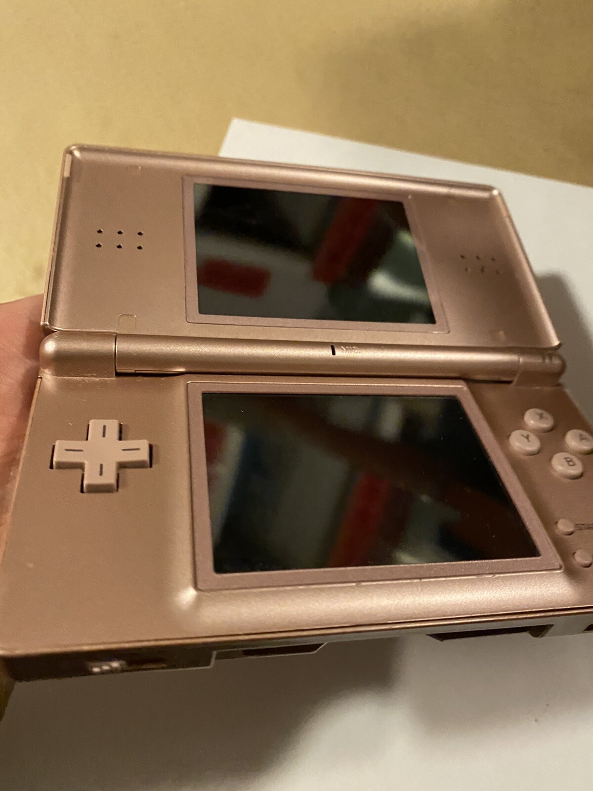 Nintendo DS Lite Metallic Rose Handheld System For Parts And Repair Unit