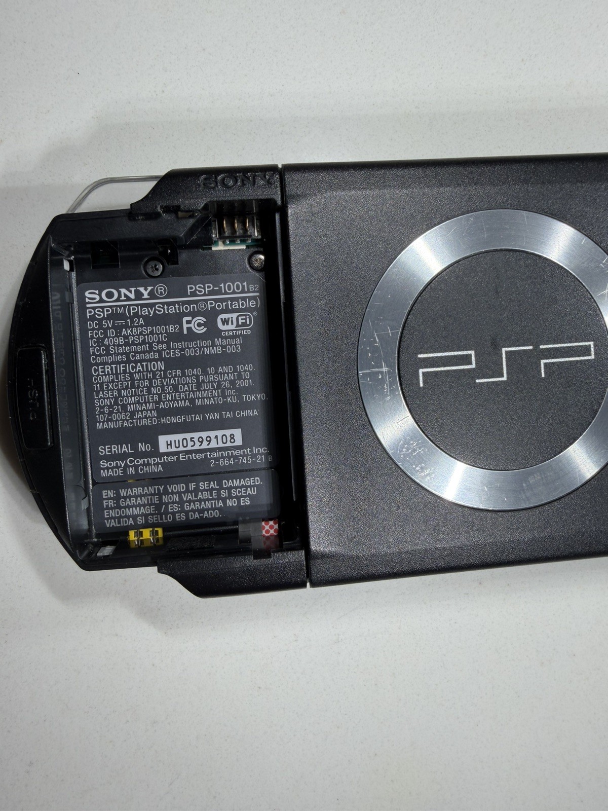 Sony PSP-1001 PlayStation Portable – Black w/ Games + Case + Cables