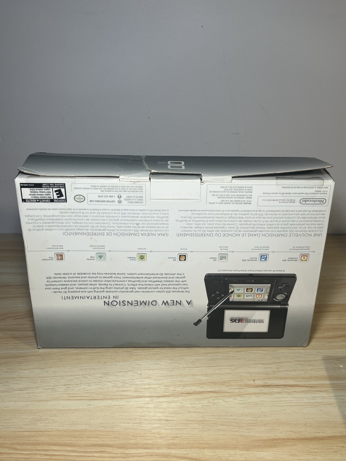 Nintendo 3DS Cosmo Black System Console Complete Box W/9 Games All CIB Tested