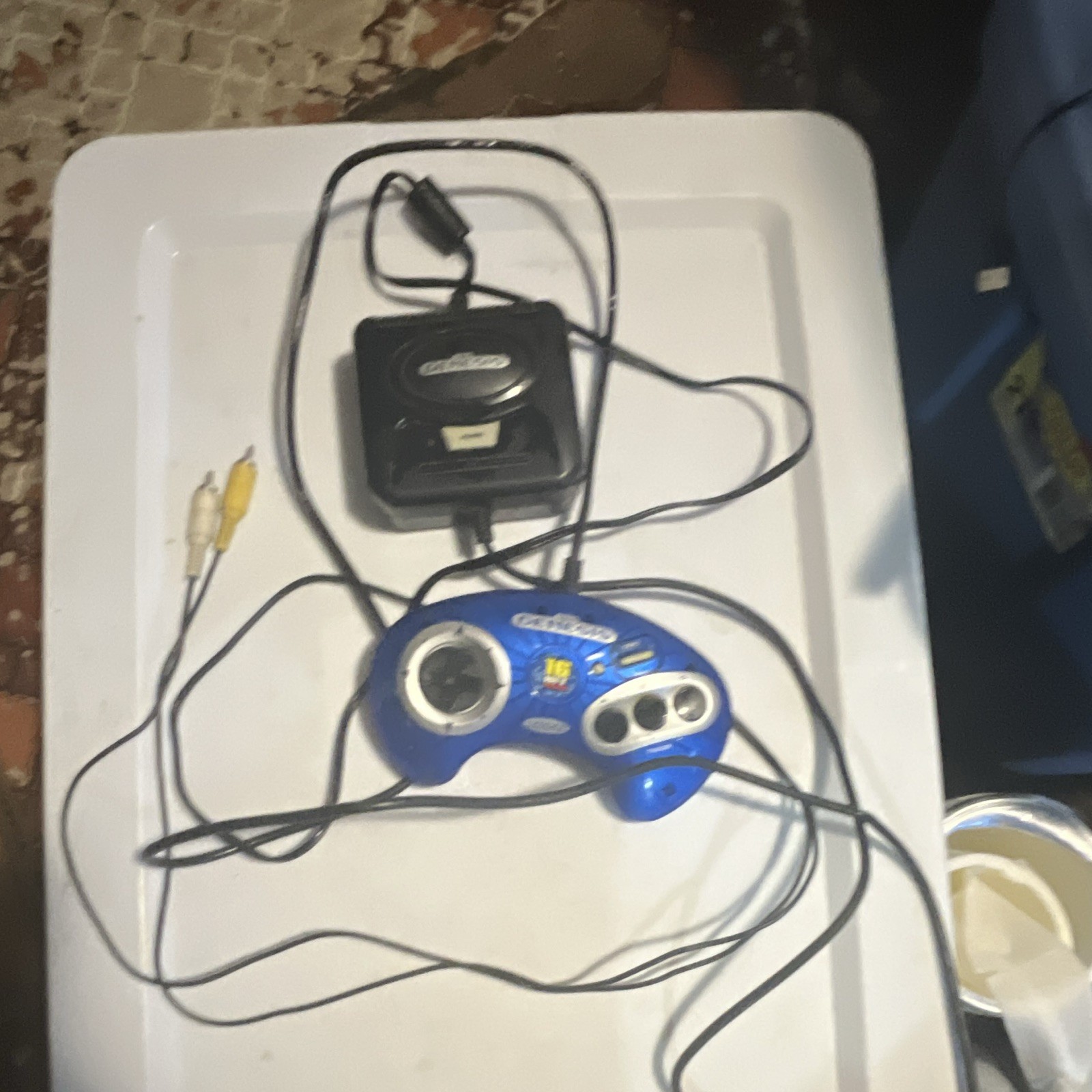 Plug and Play Microconsole w/ Built-In Games, Blue Controller, Composite RCA