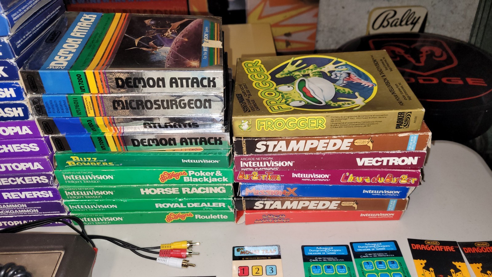 Mattel Intellivision Game system console with 65 games * See pics & Video!