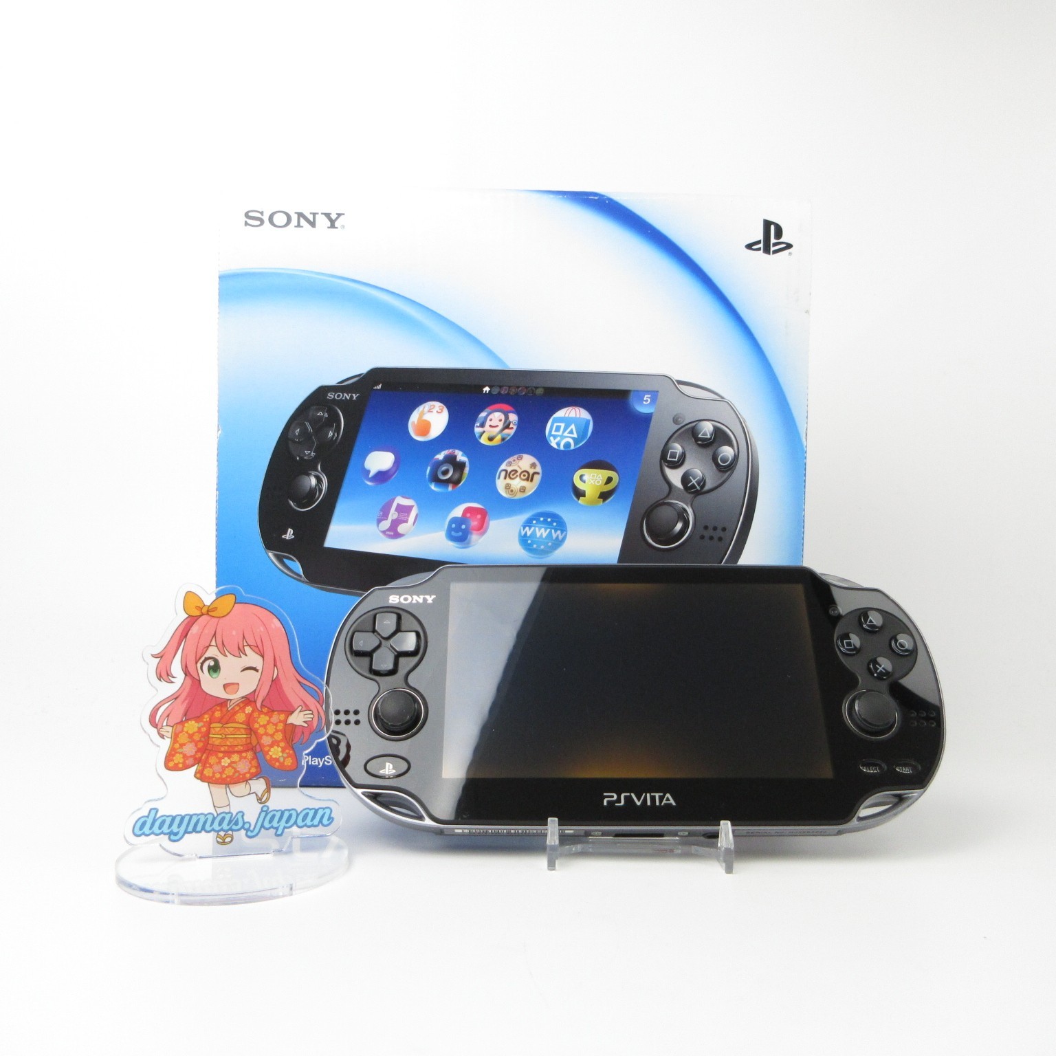 【Excellent】Sony PS Vita PCH-1100 Crystal Black 3G/Wi-Fi Model Console #RET0317/0