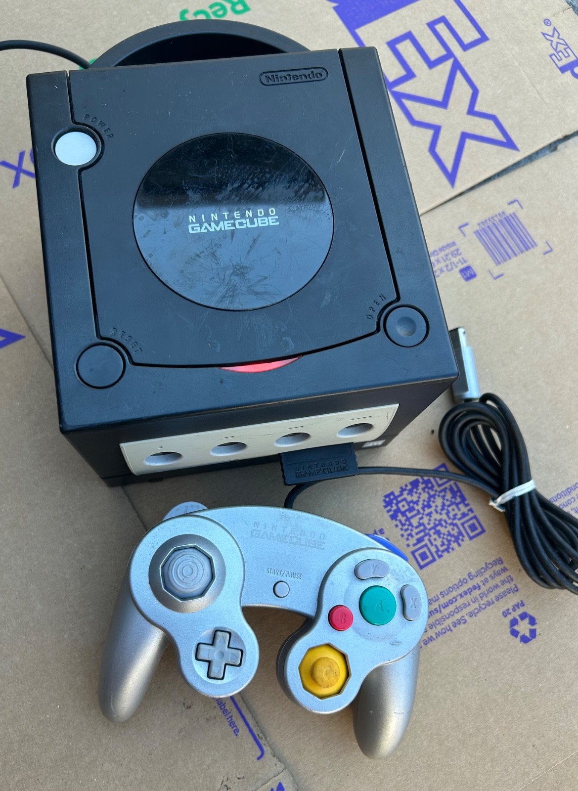 Nintendo GameCube #2 Console Bundle Tested Works OEM Controller Cables DOL-001