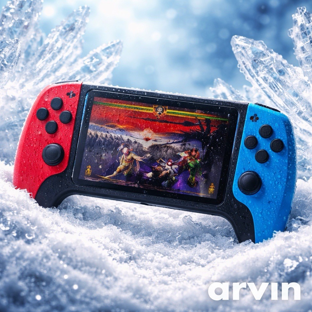 Game Joystick Handheld System Remote Sensing Game Console Red Blue Black