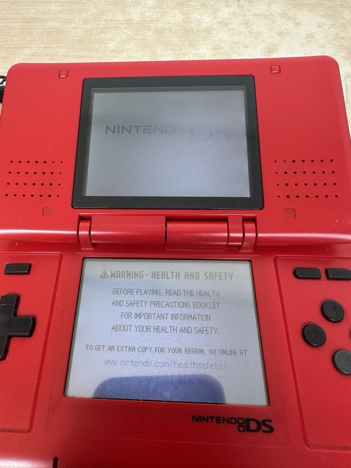 Nintendo DS NTR-001 Hot Rod Red Mario Kart Edition w/ Charger – Tested & Works