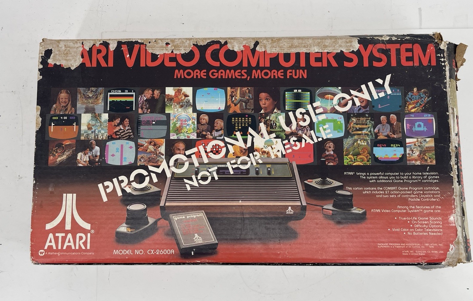 1980 ATARI2600 CX2600A Console With Original Box & Accessories & Games