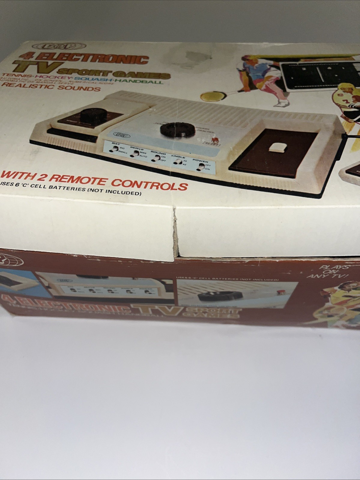 E&P EP800 Sharp Magnavox 4 Sports Electronic Video Games 1977 Manual Box