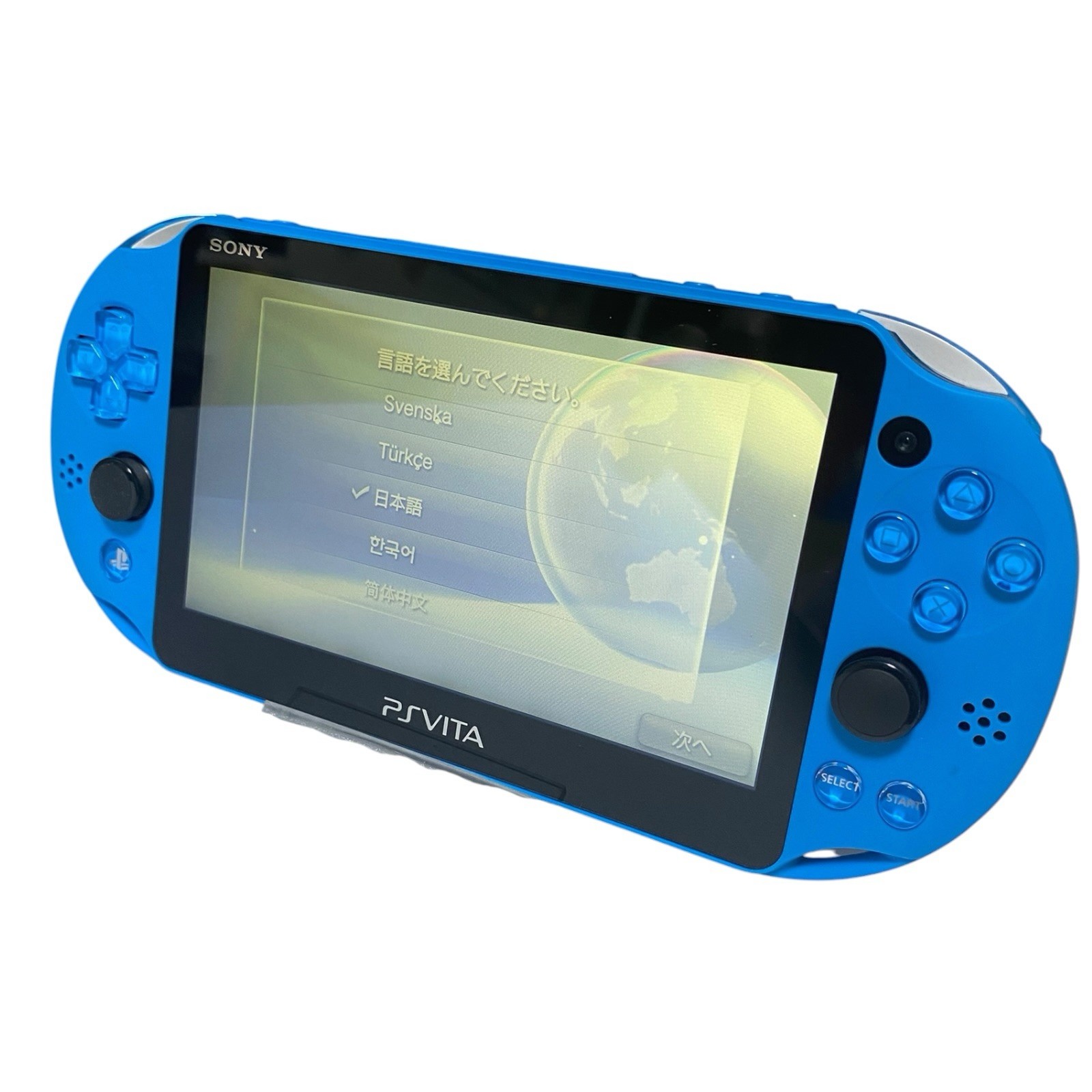 PlayStation Vita -aqua blue Used Near Mint From Japan