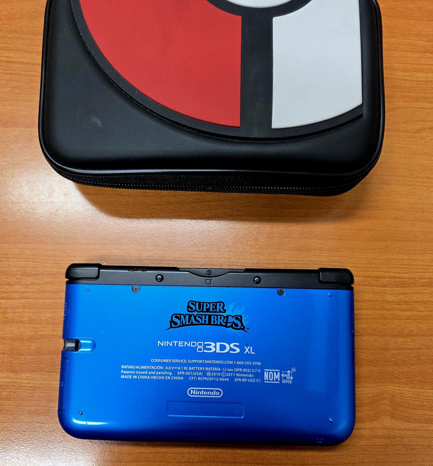 Nintendo 3DS XL Super Smash Bros Blue Edition W/Charger, OFC Pokemon Carry Case