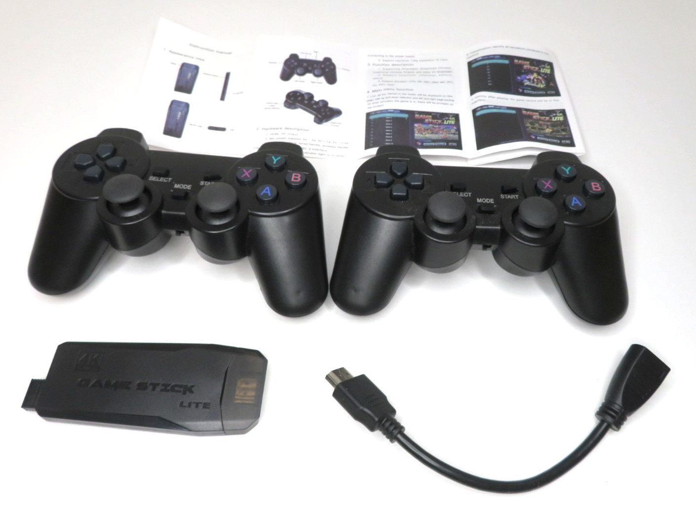 New Game Stick Lite 2.4G Wireless HDMI 4K HD Retro Gaming Console 2 Controllers