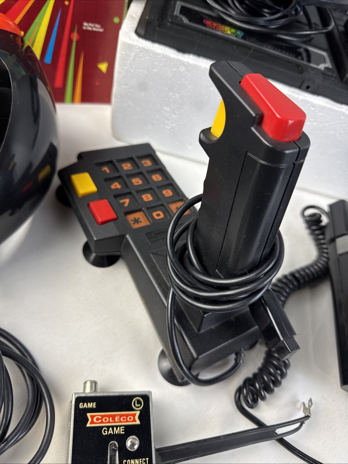 Coleco ColecoVision Console Plus Steering Wheel + Turbo Untested PlusOther Items