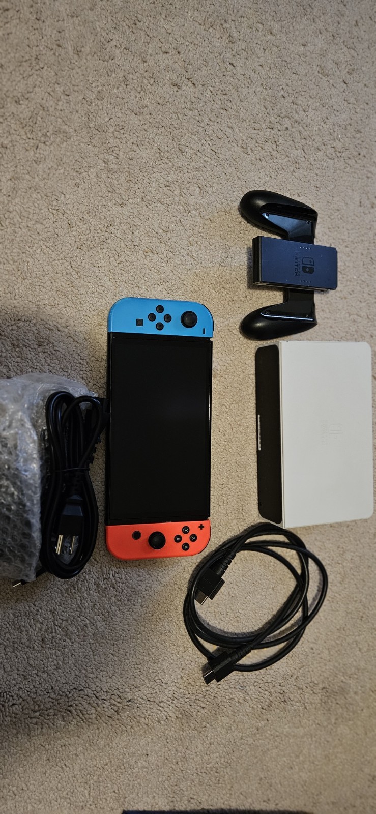 Nintendo Switch OLED Model HEG-001 Handheld Console – 64GB – Black/Neon Red/Neon