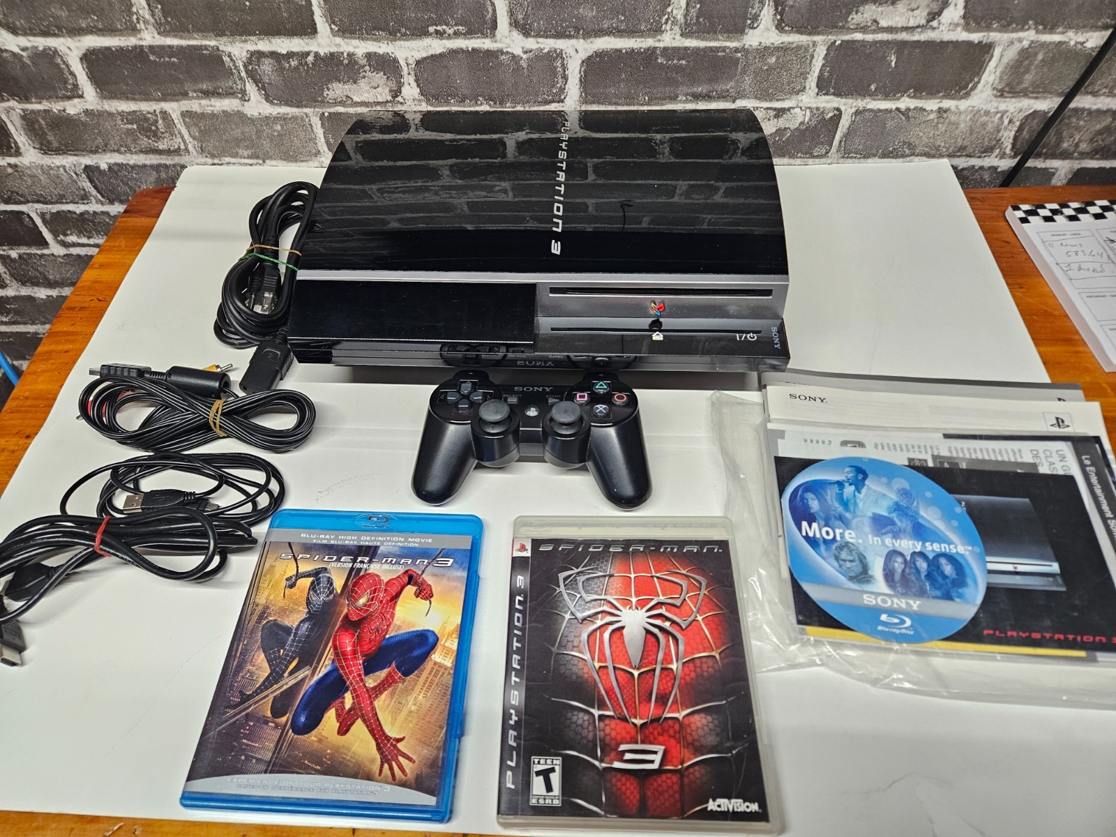 Sony PlayStation 3 40GB Spider-Man 3 Limited Edition CECHG01 CIB + Games