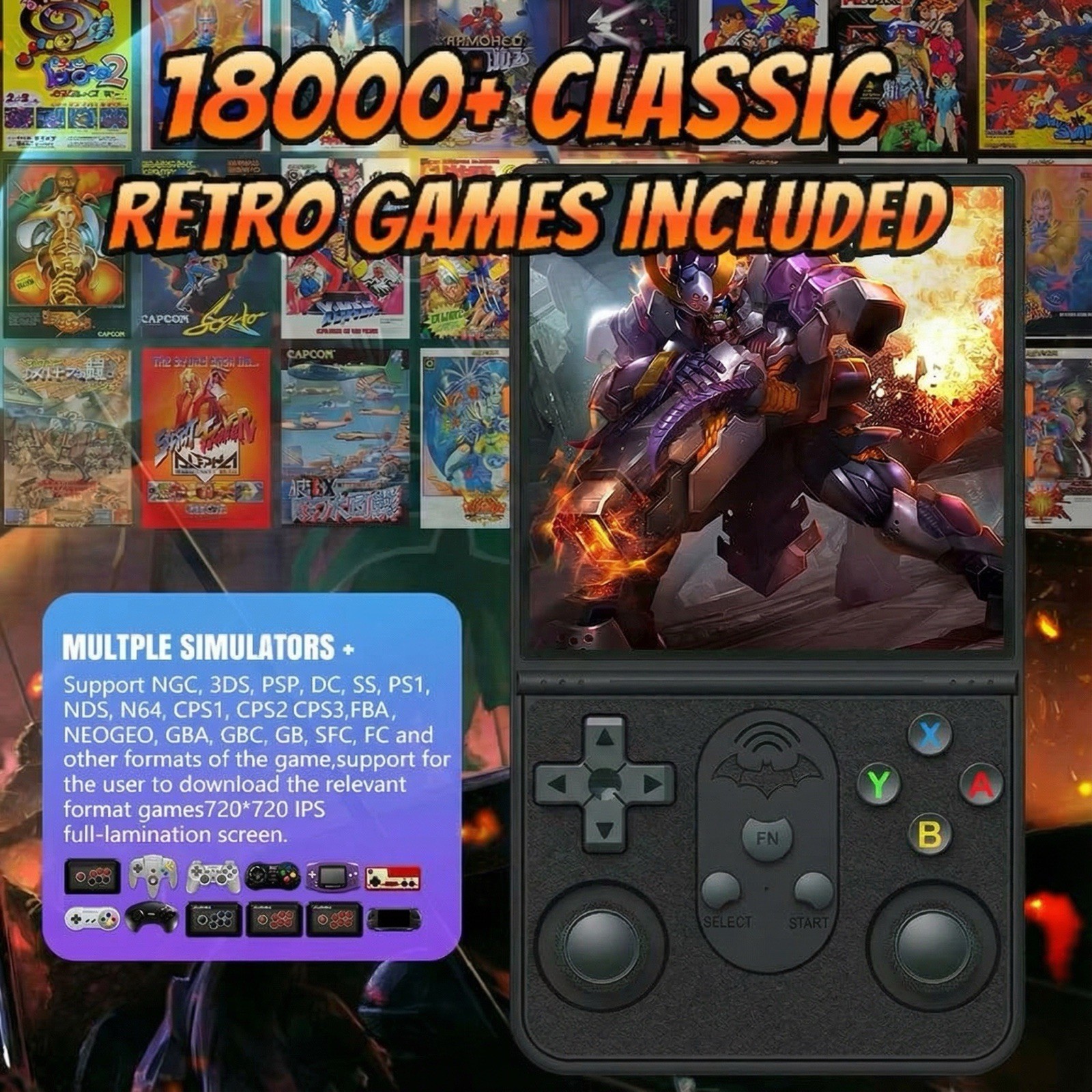 T16 Max 64GB EmuELEC OS Game Console 720p✅