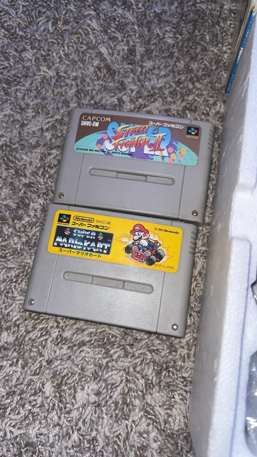 Nintendo Super Famicom Console in box CIB with 2 games Japan Mario SF2 NTSC-J
