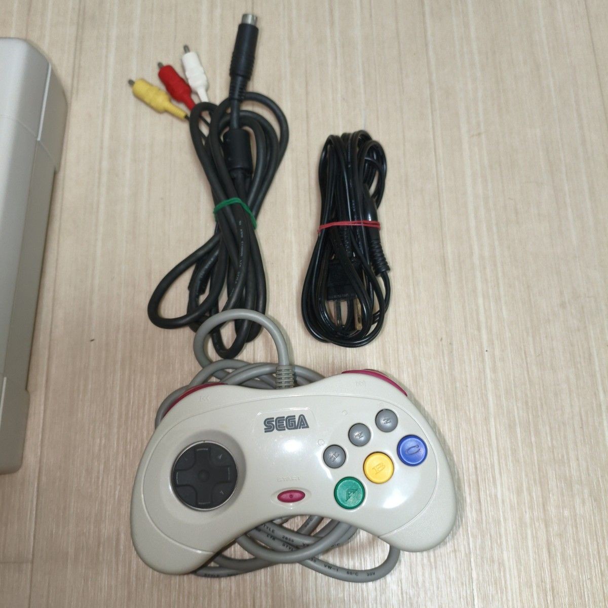 Sega Saturn HST-0014 Console Box Manual Cables Tested Japan