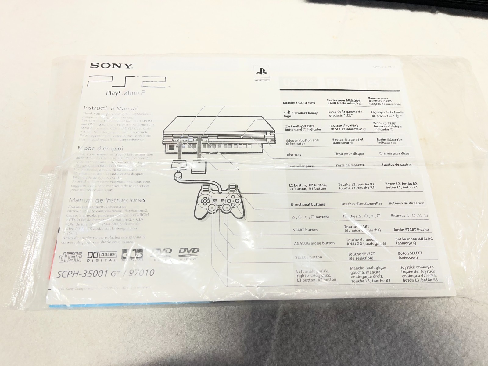 Sony Playstation 2 GT3 Racing Pack PS2 Console System 35001 Opened Original BOX