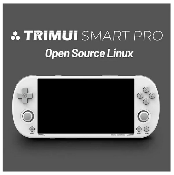 TRIMUI SMART PRO 128GB CONSOLE 12000 GAMES PORTABLE DISPLAY 4.96 WHITE BACK