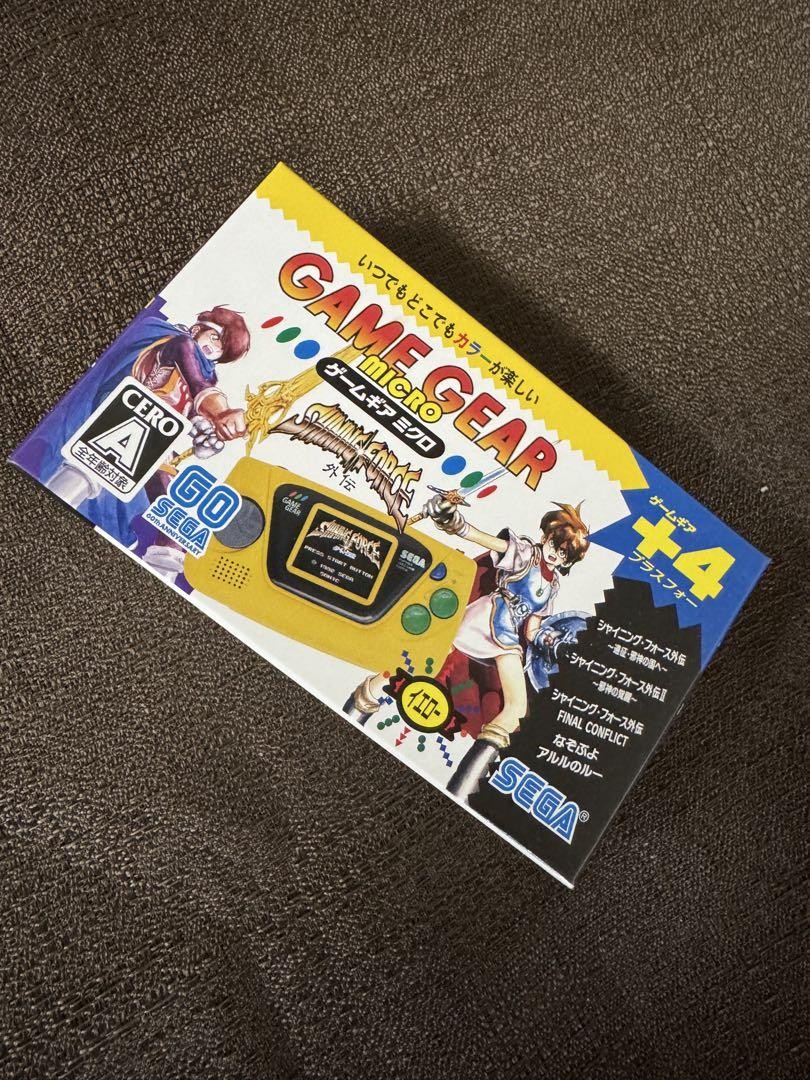 Sega Game Gear Micro Yellow 30th Anniversary 4 Games Shining Force Puyo s1218M