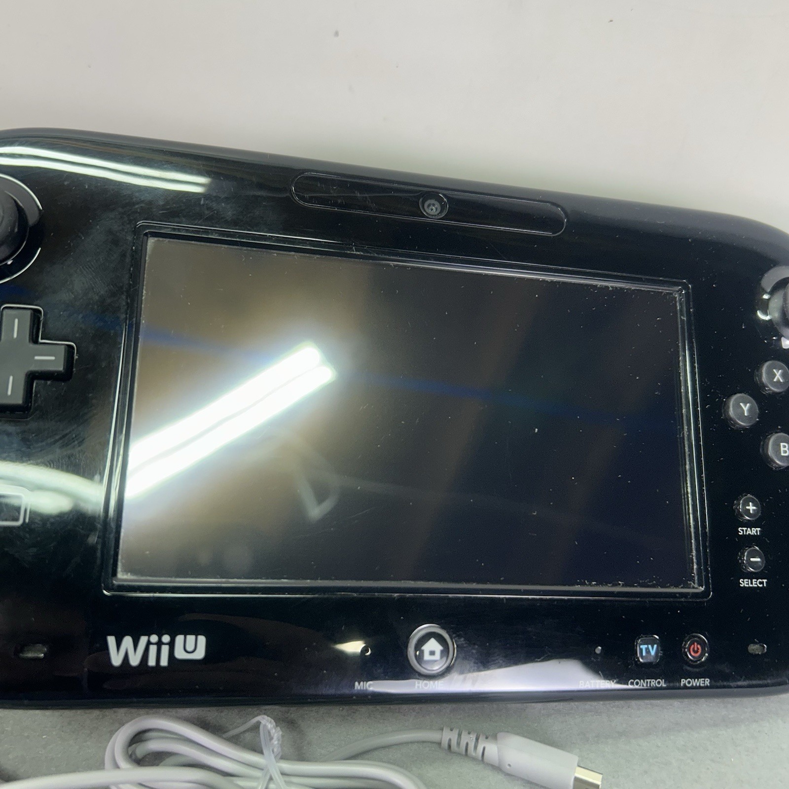 Nintendo Wii U GamePad Controller WUP-010 (USA) Black W Charger Tested Works