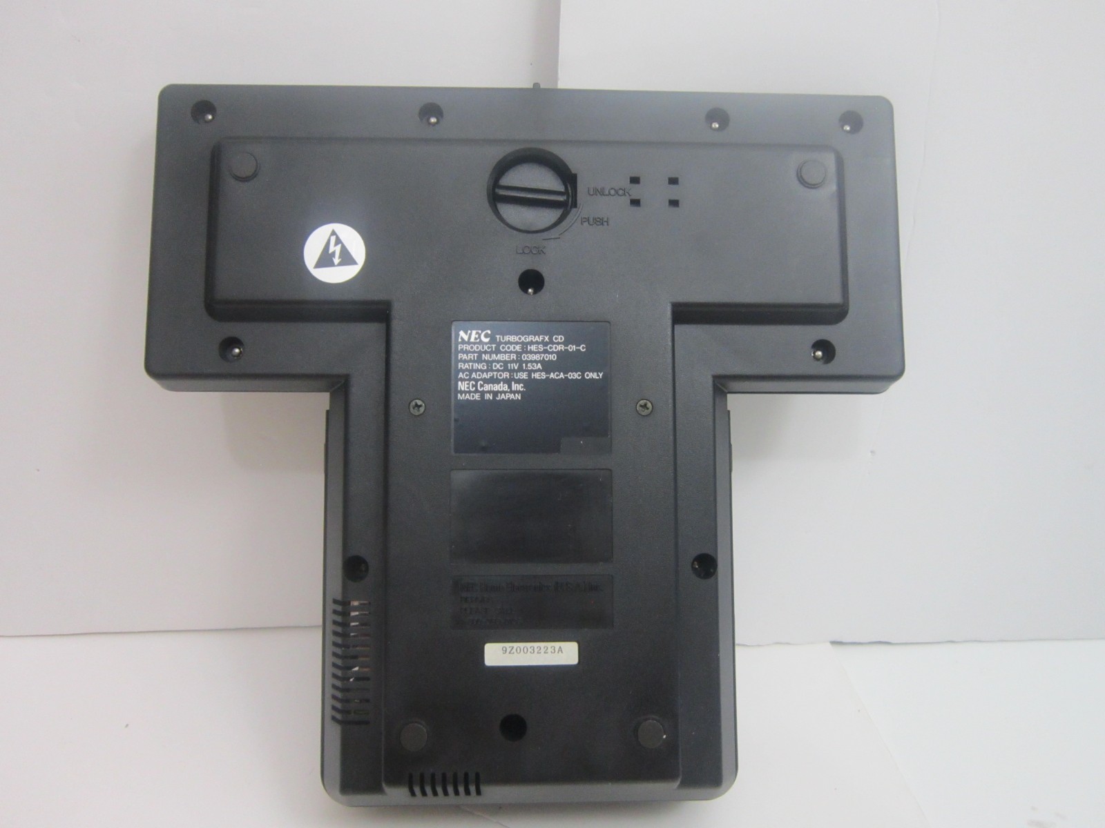 TurboGrafx 16 CD System Docking Bay ONLY NEC TG16 Dock Base FOR PARTS OR REPAIR