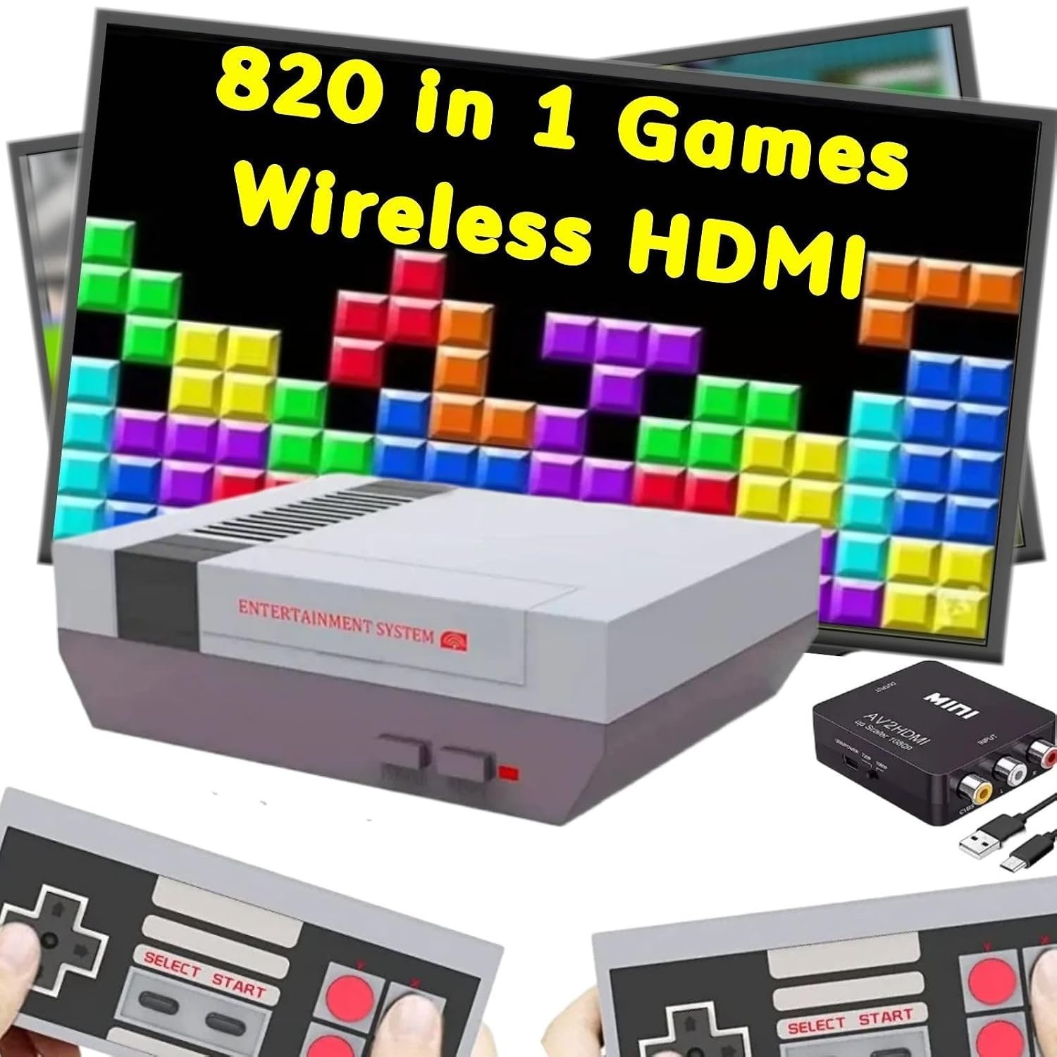 Ultimate Retro Game System: 800 Games, Dual Wireless Controllers, & 1080p Output