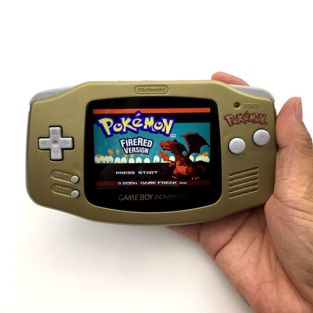 Nintendo Game Boy Advance ags101 gold pokemon Handheld System ips v5