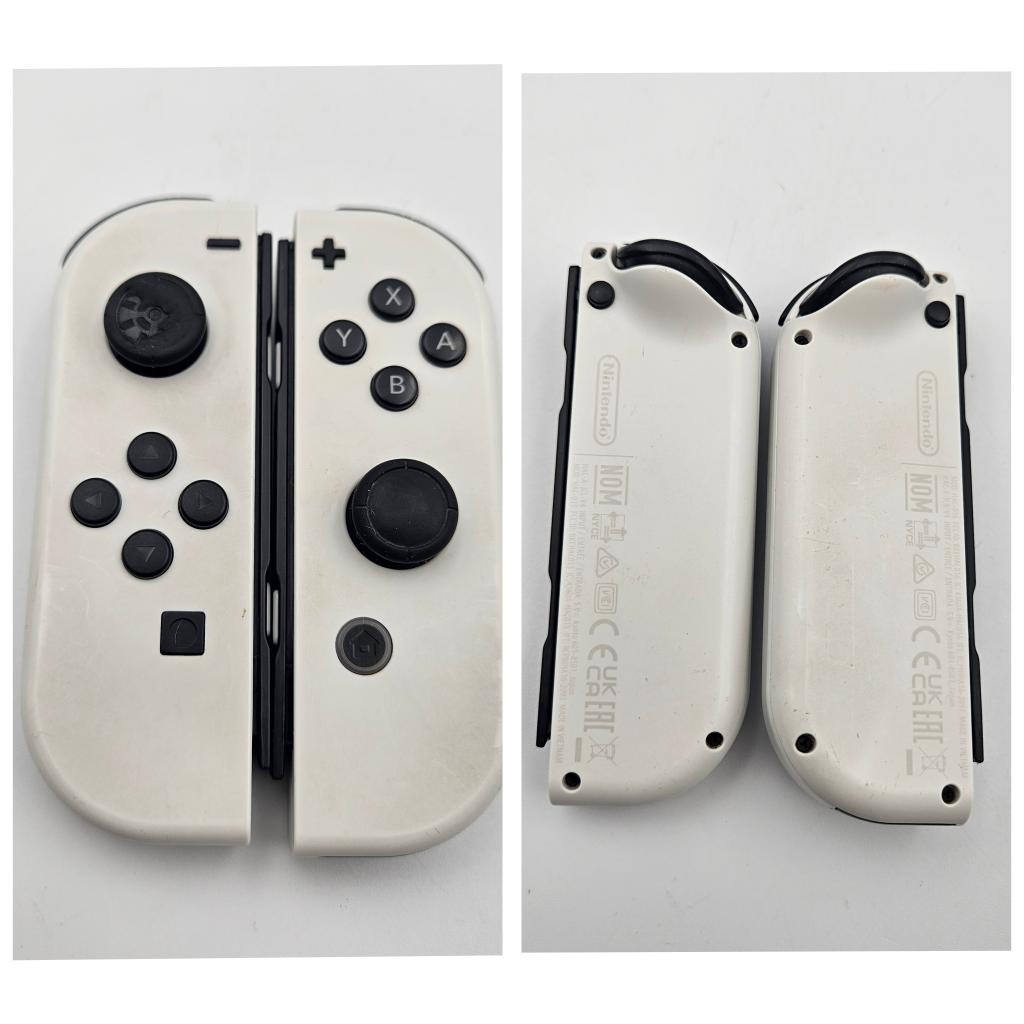 Nintendo Switch OLED HEG-001 White Handheld Console 64GB w/ Dock Damaged Joycon