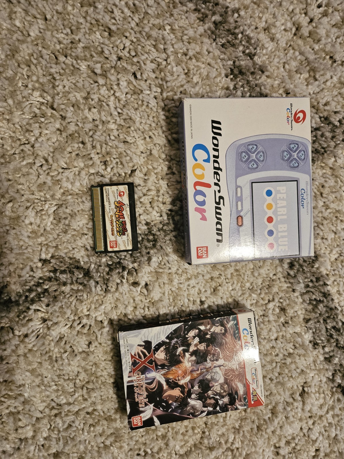Clear Blue Wonder Swan Color Open Box; Includes Chocobo Dungeon and Card Of Fate