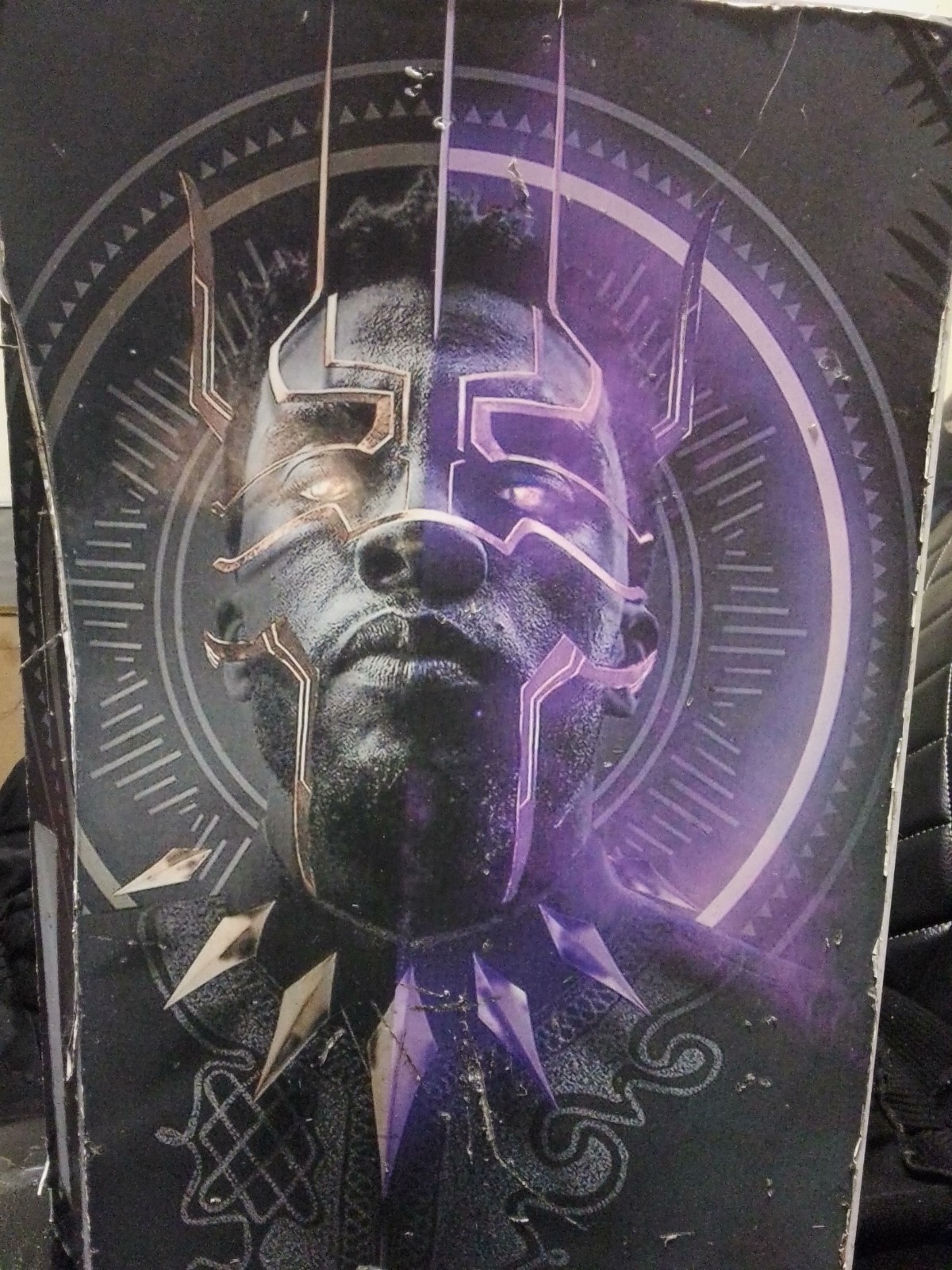 Sony PS5 Disc Edition Console – Black Panther T,Challa Skin. Control ,Cords