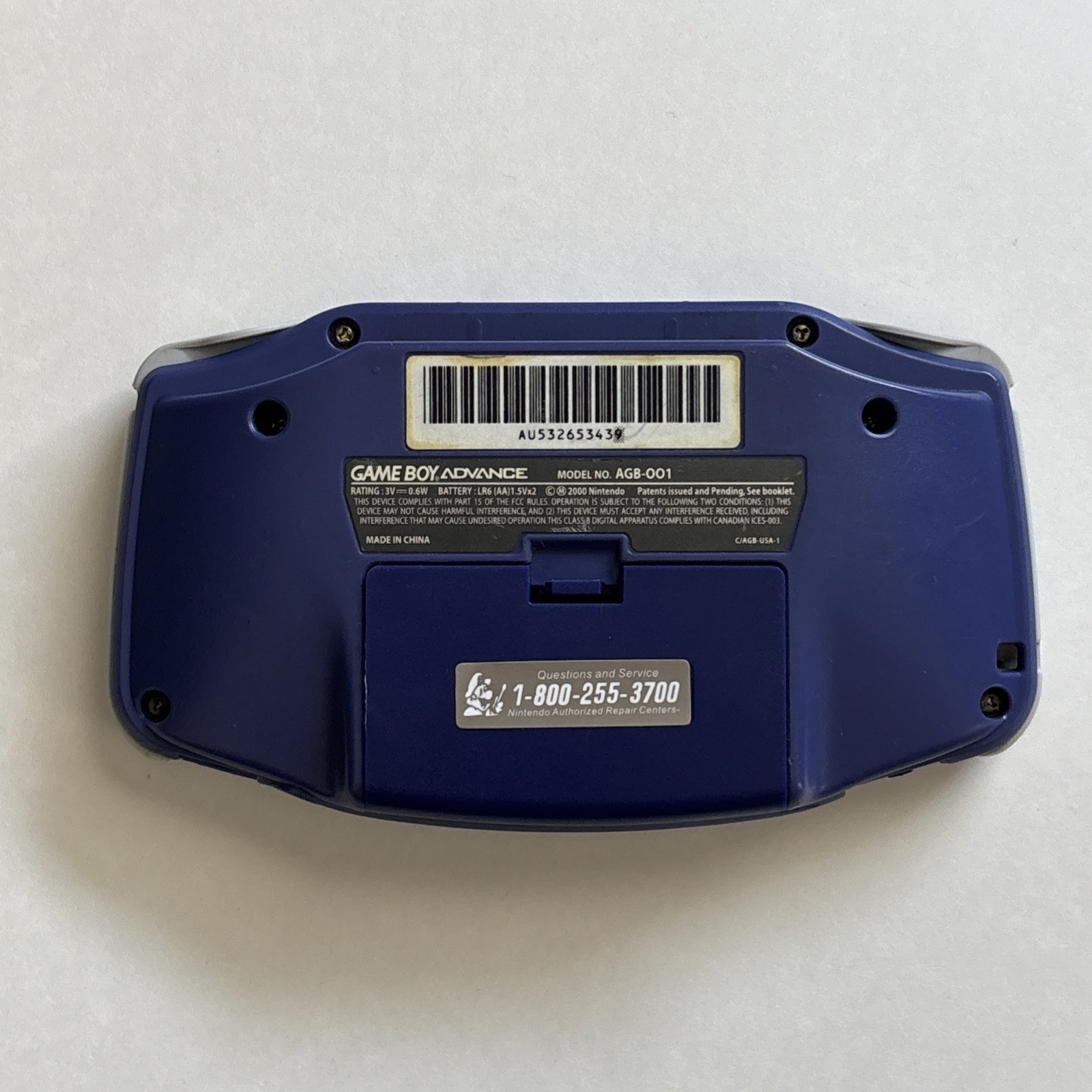 Nintendo Game Boy Advance GBA Console AGB-001 – Indigo Purple w/ Games