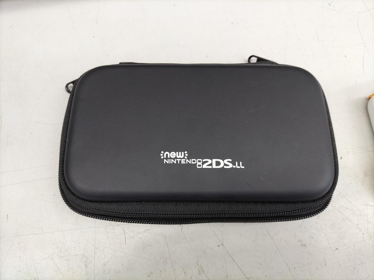 New Nintendo 2DS LL White Orange Console JAN-001 Case Japanese Version USED