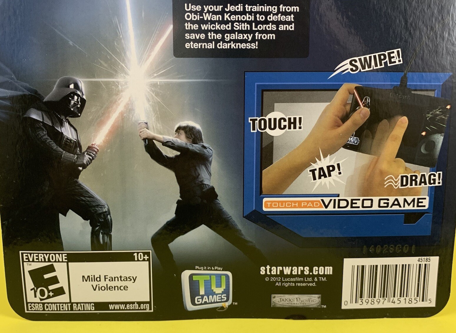 STAR WARS TOUCH PAD PLUG N AND PLAY TV THE ORIGINAL TRILOGY VIDEO GAME