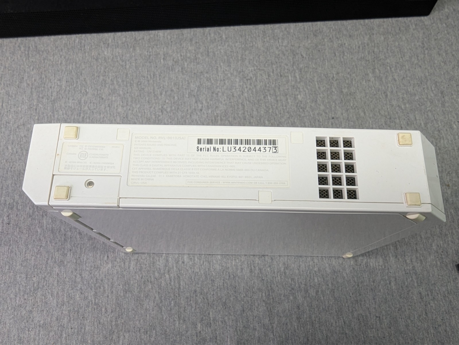 Nintendo Wii Console Only – RVL-001 – Partially Tested – Console Only