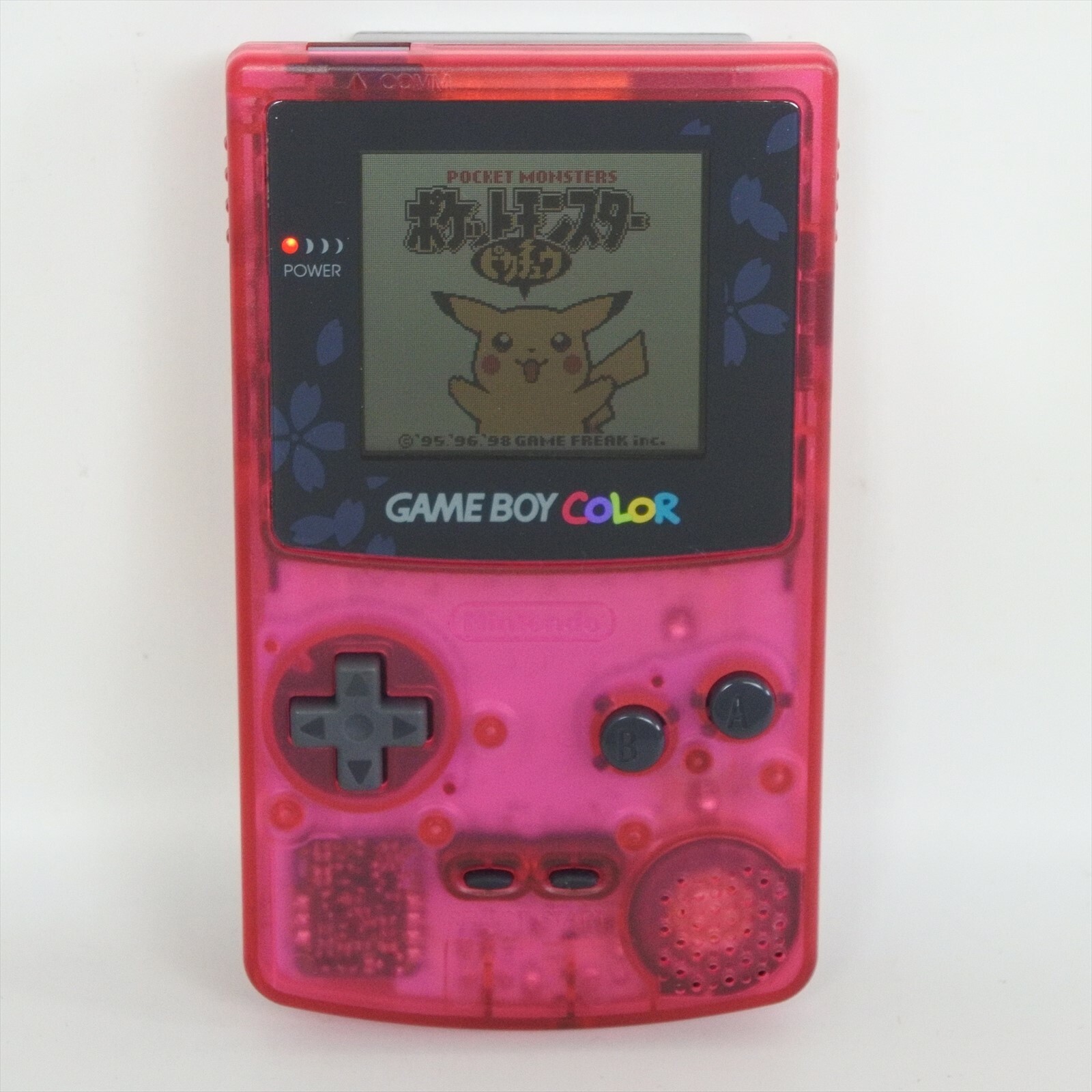 GameBoy Color Console GOOD Clear Cherry Pink Boxed Sakura Wars 7223 Nintendo gb