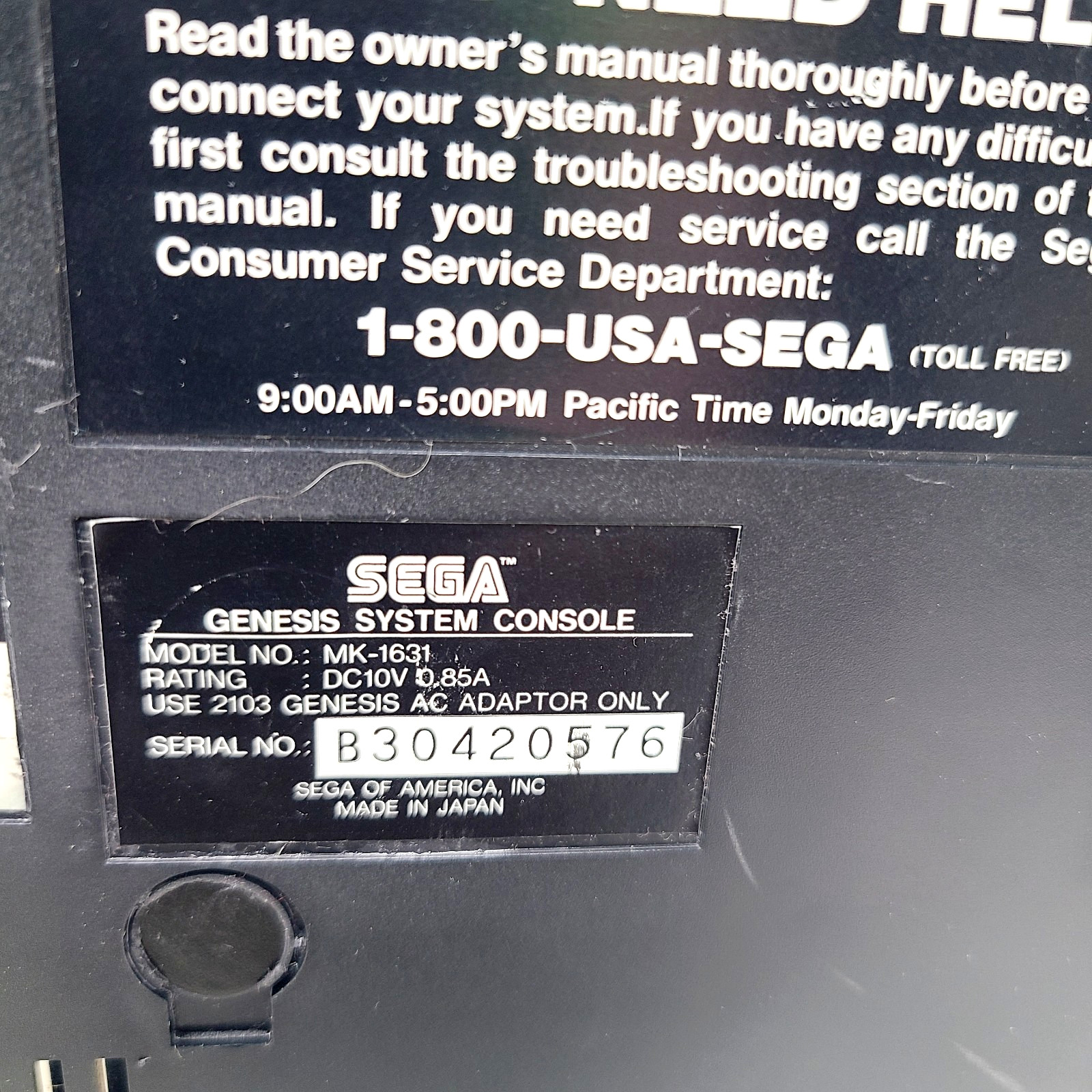 Sega Genesis Model 2 (MK-1631) GAMESHOW Lot Console Controller Tested No Cables