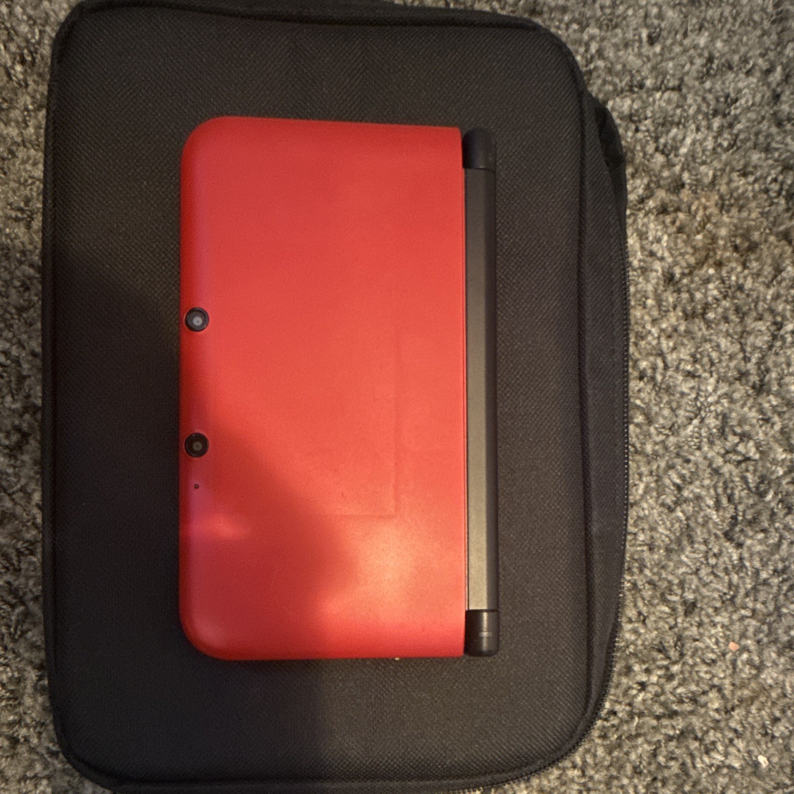 Nintendo 3DS XL Red/Black 3D Capable Console Bundle w/ 6 Games + Case