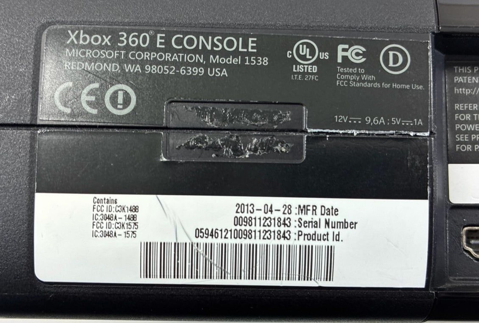 Xbox 360 E Console (For Parts)