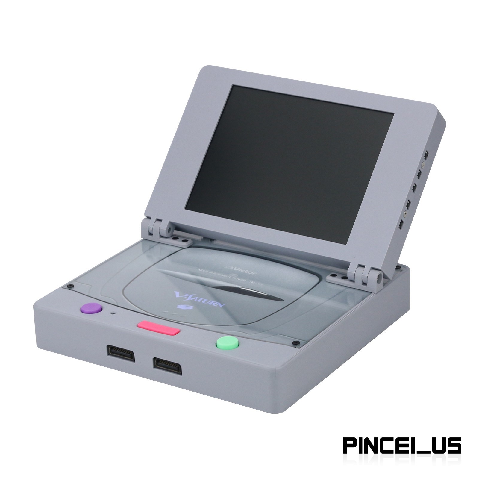Saturn Game Console with 8″ 4:3 LCD Screen & Hifi Stereo Speakers for SS Games
