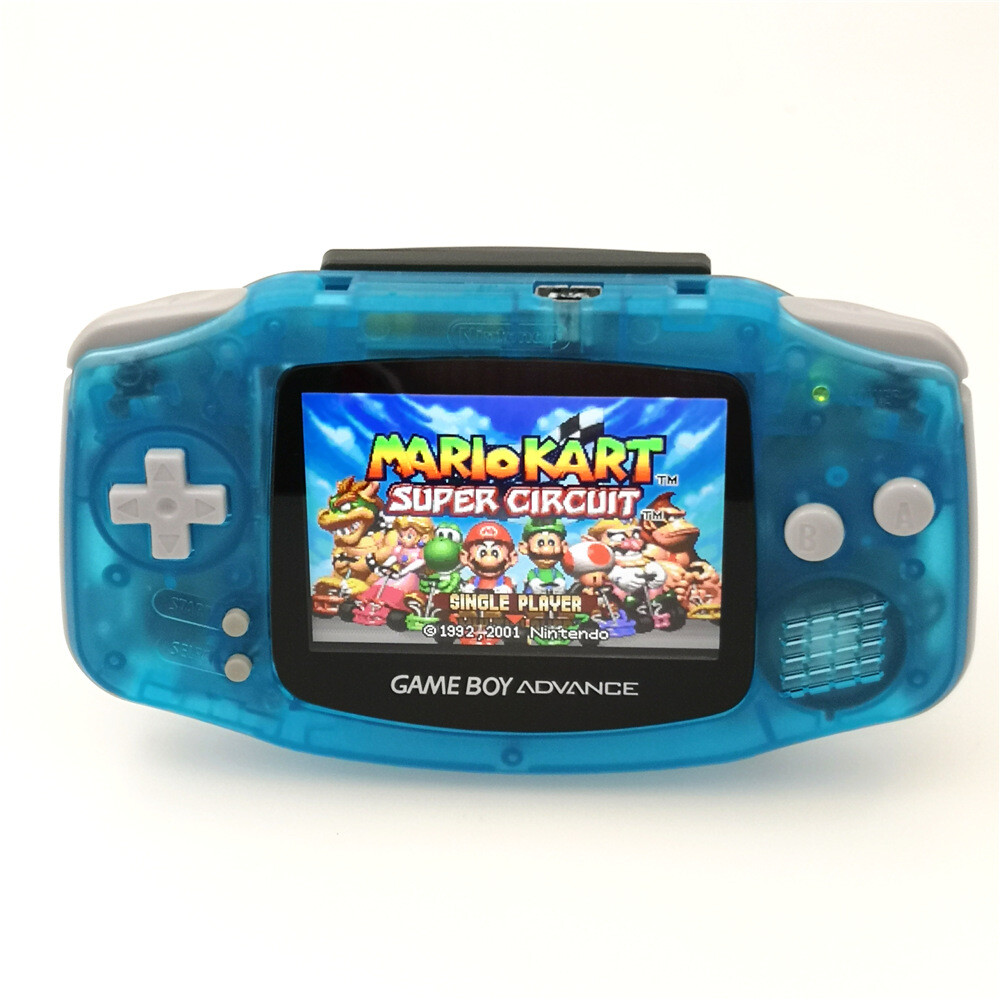 Game Boy Advance GBA Console with iPS Backlight Backlit LCD Console – Light Blue