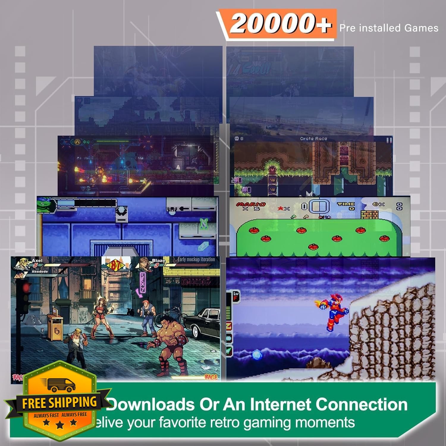 LIUWEI Retro Gaming Stick 64GB 20000+ Games