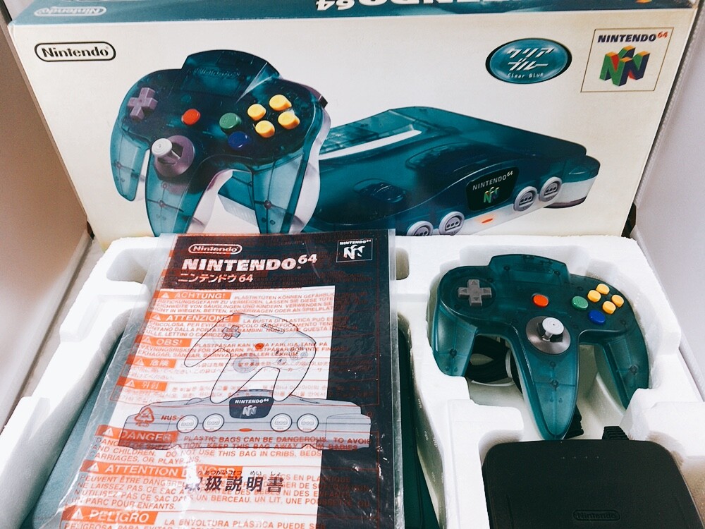 Nintendo 64 Home Console – Clear Blue, Boxed, Working Tested