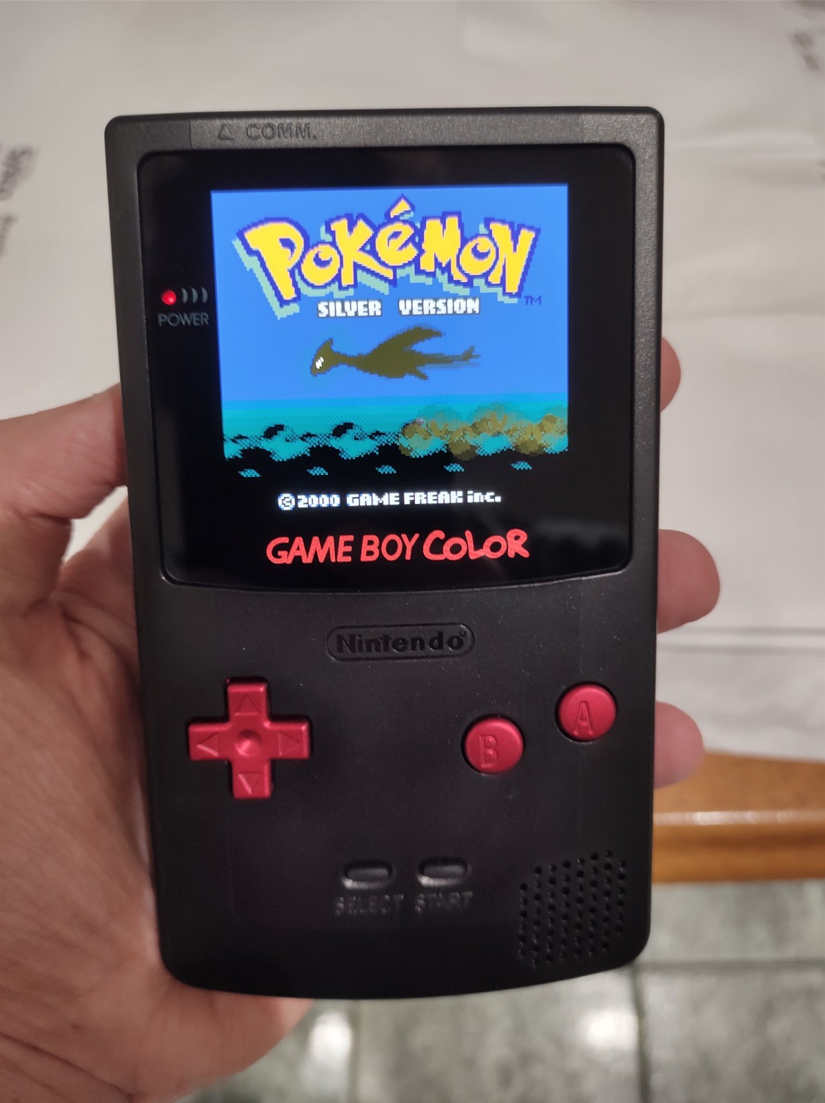 New AMOLED Screen Black Nintendo Gameboy color GBC Touch Controls Bigger Screen