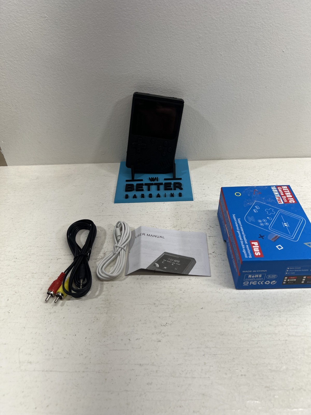 Retro FC Plus 168 in 1 Handheld Game Console (Black Color) Complete Tested